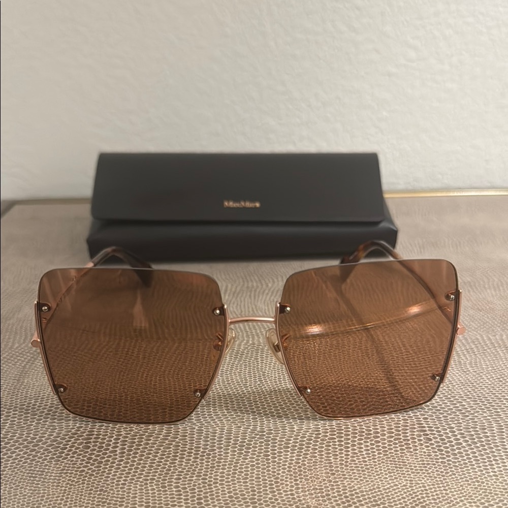 MaxMara Brown Oversized Sunglasses